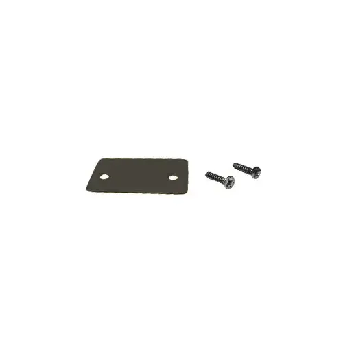 Black Powder Coat End Cap with Screws for Shallow U-Channel Black Powder Coat End Cap with Screws for Shallow U-Channel