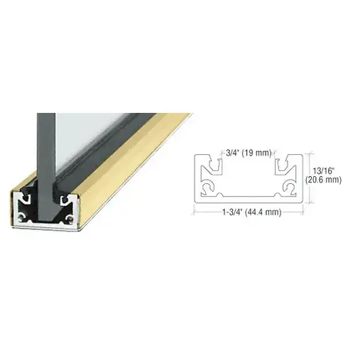 Polished Brass 120" Length Shallow U-Channel Polished Brass 120" Length Shallow U-Channel