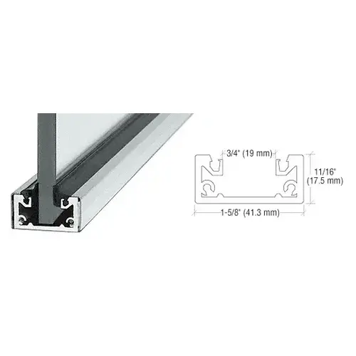 Satin Anodized 120" Length Shallow U-Channel