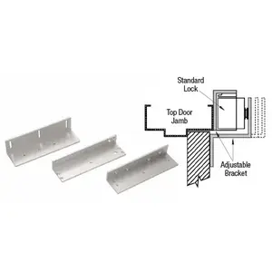 SDC SDCTJ1 Magnetic Anodized Aluminum Top Jamb Mounting Bracket for Single SDC1511 Magnetic Lock