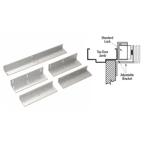 Anodized Aluminum Top Jamb Mounting Bracket for Double SDC1512 Magnetic Lock Anodized Aluminum Top Jamb Mounting Bracket for Double SDC1512 Magnetic Lock