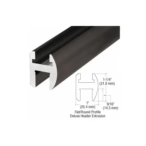 Oil Rubbed Bronze Deluxe Shower Door Header Kit - 95"
