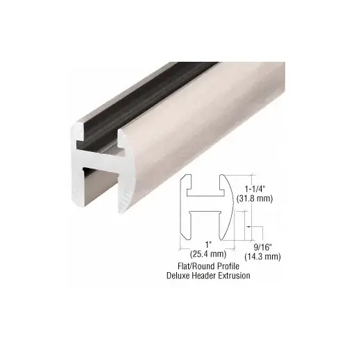 Brushed Nickel Deluxe Shower Door Header Kit - 95"