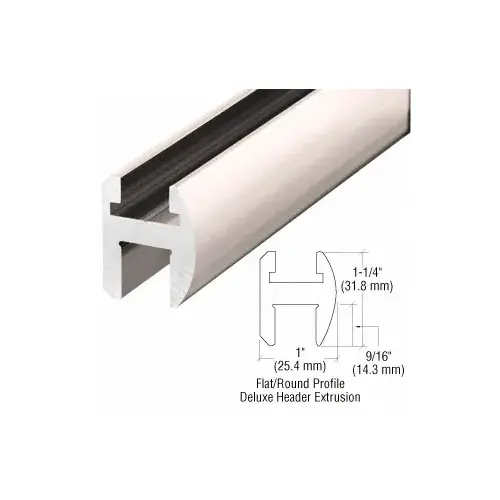 Polished Nickel Deluxe Shower Door Header Kit - 95"