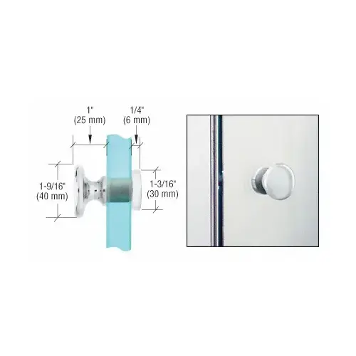 Polished Chrome Traditional Style Single-Sided Door Knob Polished Chrome Traditional Style Single-Sided Door Knob