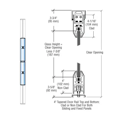 Black Powder Coat XX Bi-Part SDR Bottom Rolling Sliding Door System Black Powder Coat XX Bi-Part SDR Bottom Rolling Sliding Door System