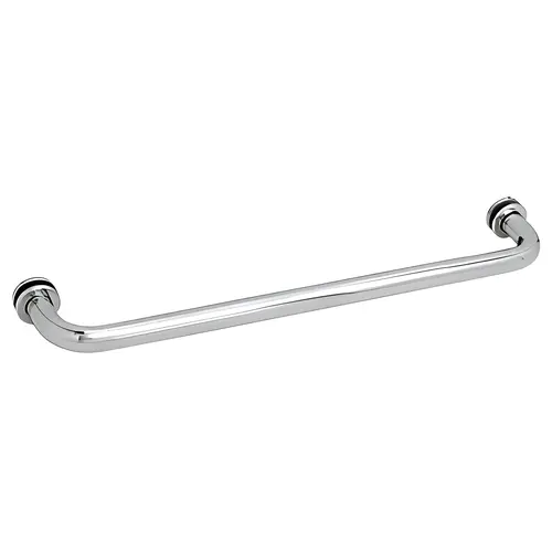 Polished Chrome 24" Single-Sided Towel Bar for Glass Polished Chrome 24" Single-Sided Towel Bar for Glass