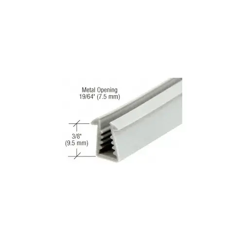 Shower Door Glazing Vinyl for 7/32" to 1/4" Glass - 100' Roll Gray
