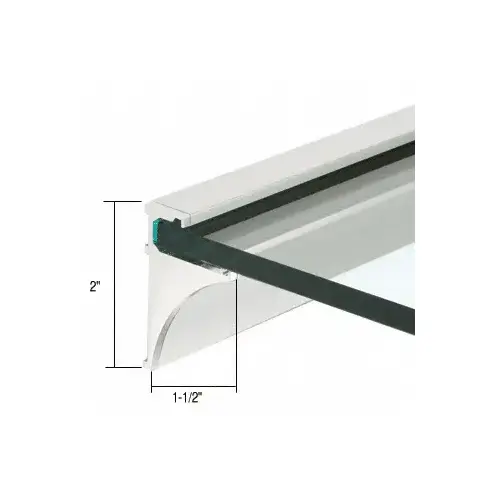 Brite Anodized 36" Aluminum Shelf Kit for 1/4" Glass Brite Anodized 36" Aluminum Shelf Kit for 1/4" Glass