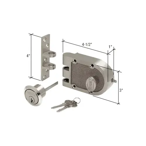 Brushed Chrome Segal Dead Bolt Lock Brushed Chrome Segal Dead Bolt Lock