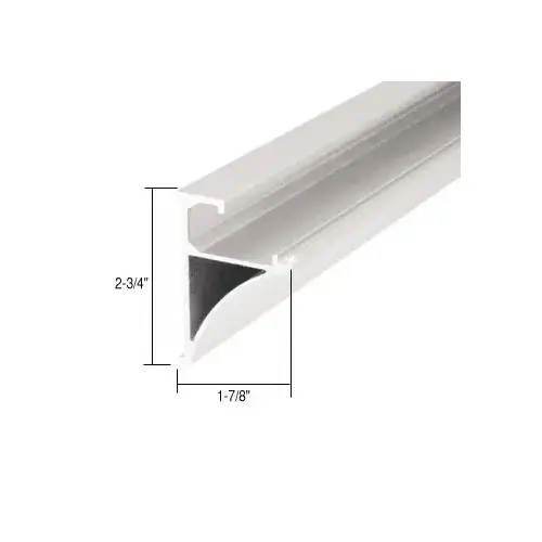 White 96" Aluminum Shelving Extrusion for 3/8" Glass White 96" Aluminum Shelving Extrusion for 3/8" Glass
