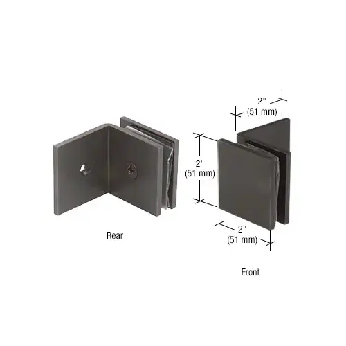 Oil Rubbed Bronze Fixed Panel Square Clamp With Large Leg Oil Rubbed Bronze Fixed Panel Square Clamp With Large Leg
