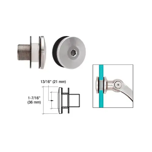 Brushed Stainless Surface Mount Cap Assembly