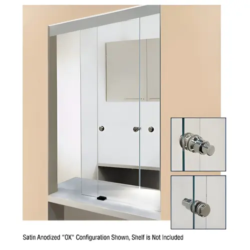 CRL SH48480XA Satin Anodized Sharyn 48" x 48" OX Frameless Pass-Thru Satin Anodized Sharyn 48" x 48" OX Frameless Pass-Thru