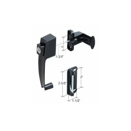 Black Screen and Storm Door Push Button Lock 1-3/4" Screw Holes
