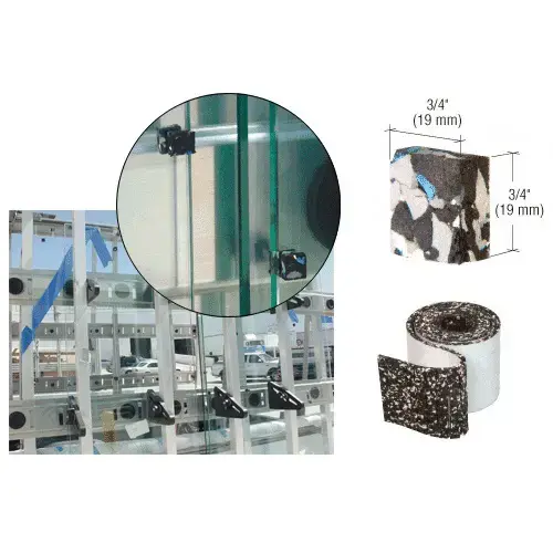 3/4" x 3/4" x 1/4" Sponge Rubber Shipping Pads - Roll White