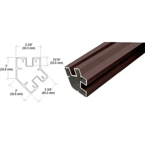 Matte Bronze 36" Long 2" x 2-3/8" Rectangular 135 Degree Post Matte Bronze 36" Long 2" x 2-3/8" Rectangular 135 Degree Post