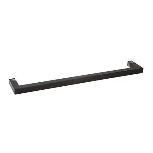 Oil Rubbed Bronze "SQ" Series 24" Square Tubing Mitered Corner Single-Sided Towel Bar