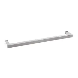 CRL SQ24CH Polished Chrome "SQ" Series 24" Square Tubing Mitered Corner Single-Sided Towel Bar