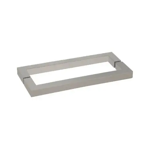 Brushed Nickel 24" Square Style Back-to-Back Towel Bar