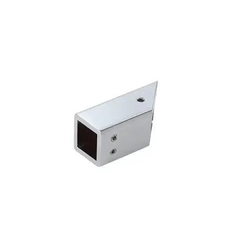 Chrome 45 degree Mitered Wall Mount Bracket for Square Bar Chrome 45 degree Mitered Wall Mount Bracket for Square Bar