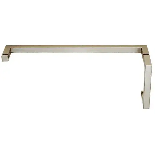 Brushed Nickel "SQ" Series Combination 8" Pull Handle 18" Towel Bar Brushed Nickel "SQ" Series Combination 8" Pull Handle 18" Towel Bar