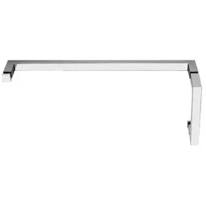 CRL SQ8X18CH Polished Chrome "SQ" Series Combination 8" Pull Handle 18" Towel Bar