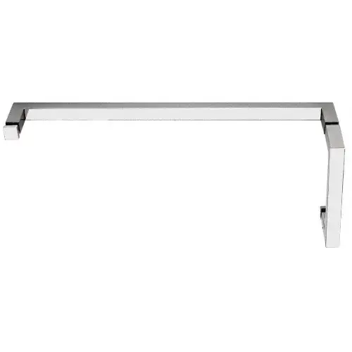 Polished Chrome "SQ" Series Combination 8" Pull Handle 24" Towel Bar