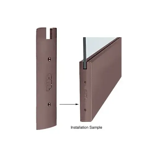 Black Bronze Anodized 10" Square End Cap for Sidelite Rail Black Bronze Anodized 10" Square End Cap for Sidelite Rail