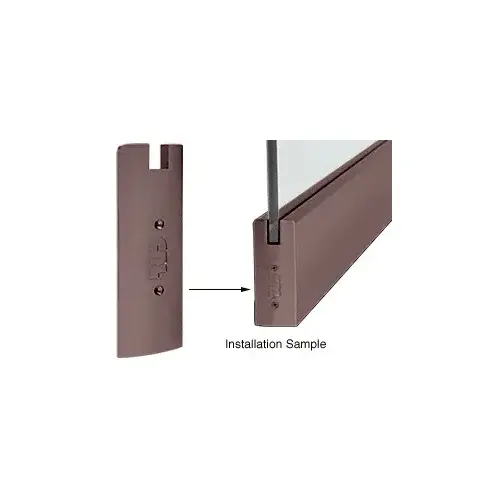 Black Bronze Anodized 6" Square End Cap for Sidelite Rails Black Bronze Anodized 6" Square End Cap for Sidelite Rails