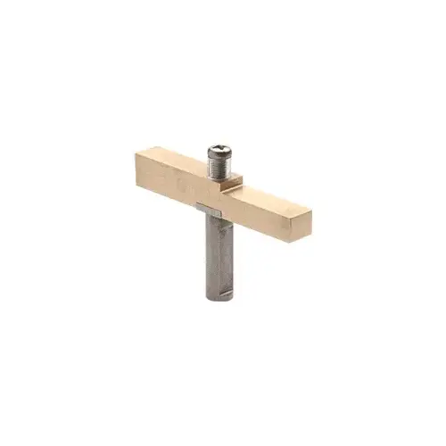 Brite Gold Anodized Adaptor Block Used with Senior Prima Hinges Brite Gold Anodized Adaptor Block Used with Senior Prima Hinges