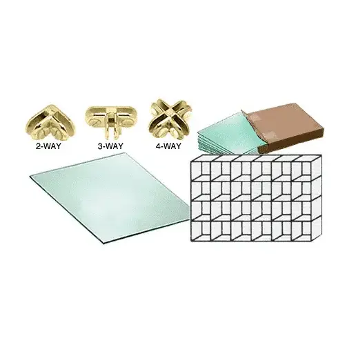 24 Cube Single Sided Tempered Glass Displayer with Brass Connectors 24 Cube Single Sided Tempered Glass Displayer with Brass Connectors