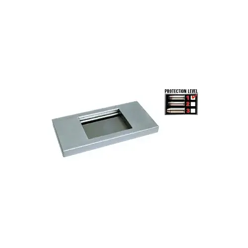 Brushed Stainless Custom Size Deep Non-Ricochet Level 1 Protection Stainless Steel Shelf with Deal Tray Brushed Stainless Custom Size Deep Non-Ricochet Level 1 Protection Stainless Steel Shelf with Deal Tray