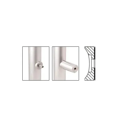 316 Brushed Stainless 2" Tubing Adaptor for 1-1/4" Diameter Standoff 316 Brushed Stainless 2" Tubing Adaptor for 1-1/4" Diameter Standoff