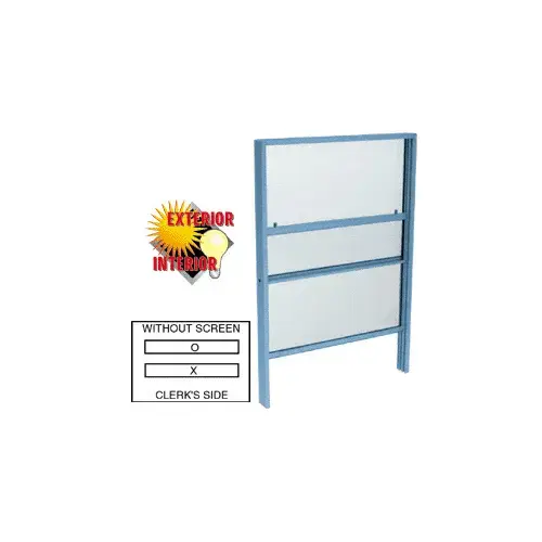 Custom KYNAR Painted Vertical Sliding Service Windows with 1/4" Glass No Screen Custom KYNAR Painted Vertical Sliding Service Windows with 1/4" Glass No Screen