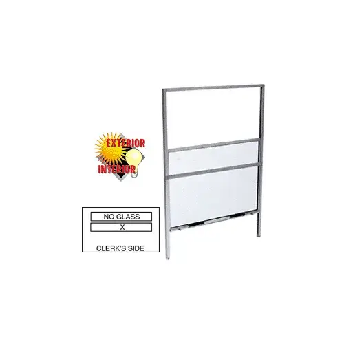 Satin Anodized Vertical Sliding Service Window for Surface or Pocket Installations with 1/4" Vinyl Glazing - No Screen Satin Anodized Vertical Sliding Service Window for Surface or Pocket Installations with 1/4" Vinyl Glazing - No Screen