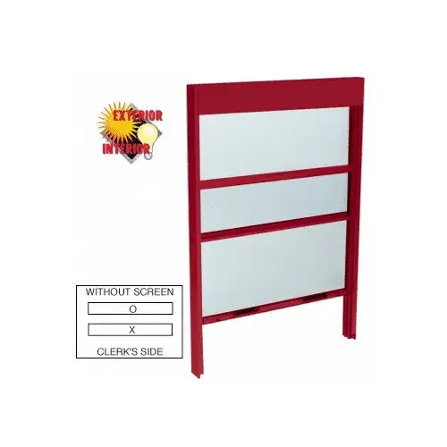 Custom KYNAR Painted Vertical Sliding Service Windows with Sash Balances and 1/4" Glass - No Screen Custom KYNAR Painted Vertical Sliding Service Windows with Sash Balances and 1/4" Glass - No Screen