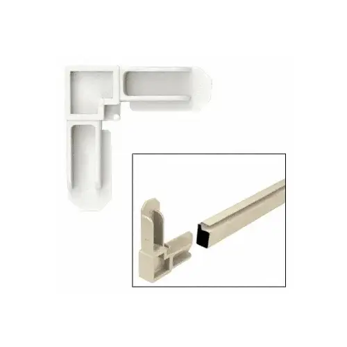 White 7/16" Square Cut Screen Frame Corners White 7/16" Square Cut Screen Frame Corners