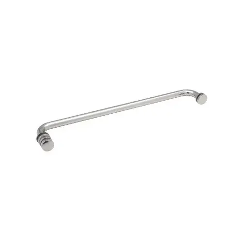 Polished Chrome 18" Towel Bar with Contemporary Knob