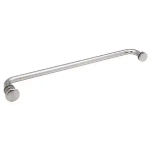 CRL TBCT18CH Polished Chrome 18" Towel Bar with Traditional Knob