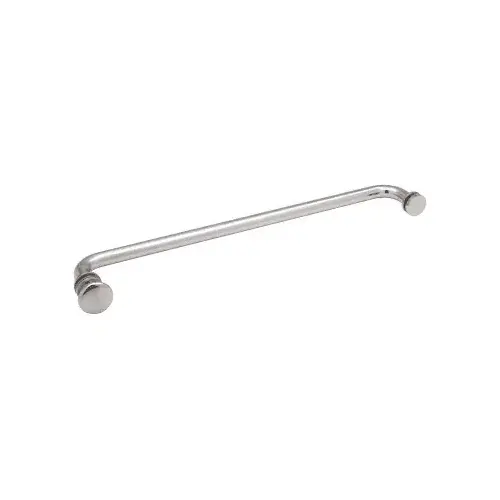 Polished Chrome 18" Towel Bar with Traditional Knob Polished Chrome 18" Towel Bar with Traditional Knob