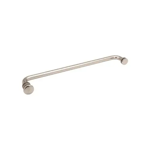 Polished Nickel 18" Towel Bar with Traditional Knob