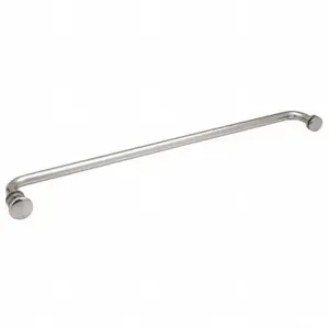 CRL TBCT24CH Polished Chrome 24" Towel Bar with Traditional Knob