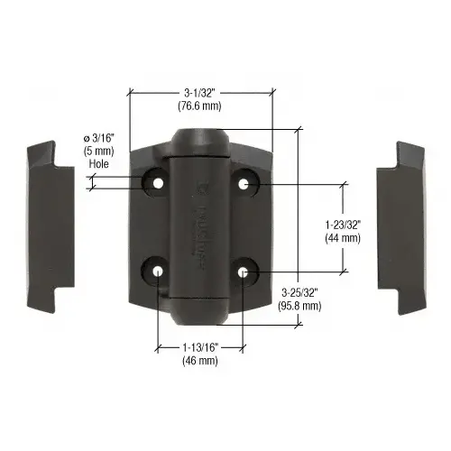Black Self-Closing Gate Hinge