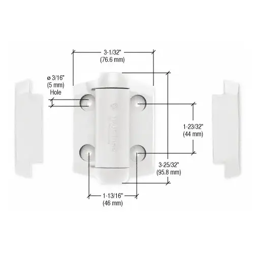 White Self Closing Gate Hinge