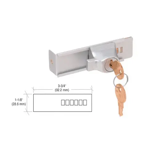 Aluminum Stick-On Showcase Lock - Keyed Alike Satin Anodized Aluminum Stick-On Showcase Lock - Keyed Alike Satin Anodized