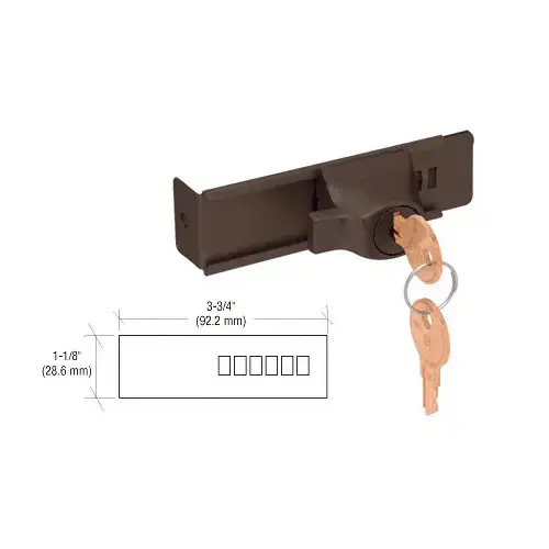 Duranodic Bronze Stick-On Showcase Lock - Keyed Alike Duranodic Bronze Stick-On Showcase Lock - Keyed Alike