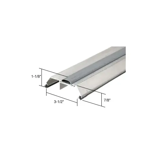 Aluminum 72" Saddle Threshold With Vinyl Cap 3-1/2" Wide 1-1/8" High Aluminum 72" Saddle Threshold With Vinyl Cap 3-1/2" Wide 1-1/8" High
