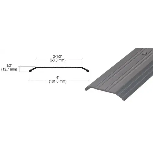 Dark Bronze 4" x 1/2" Saddle Aluminum Threshold - 185" in Length Dark Bronze 4" x 1/2" Saddle Aluminum Threshold - 185" in Length