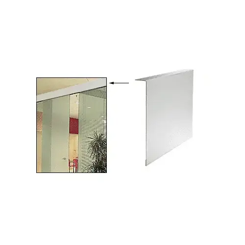 Satin Anodized Clad 1" x 7-1/4" Custom 'L' Cover for Top Hung Track